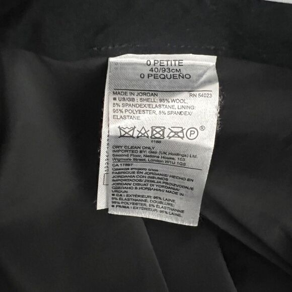 Banana Repulic Pants Women 0 Petite Gray Plaid Dress Pants Tapered Work Career - Picture 6 of 6